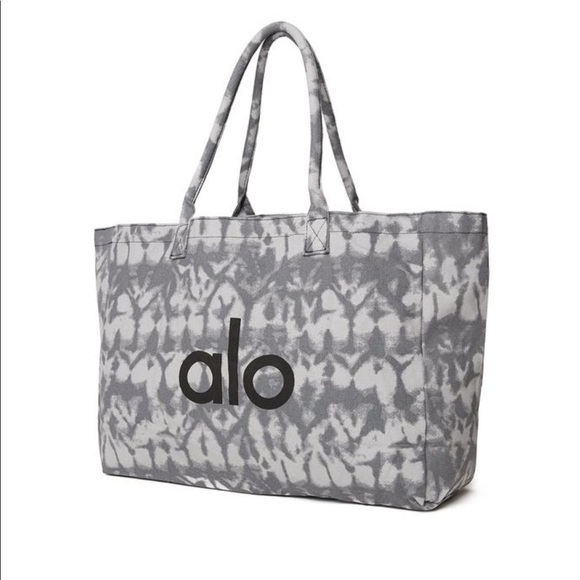 Alo yoga large grey tie dye large shopper tote - Picture 2 of 7